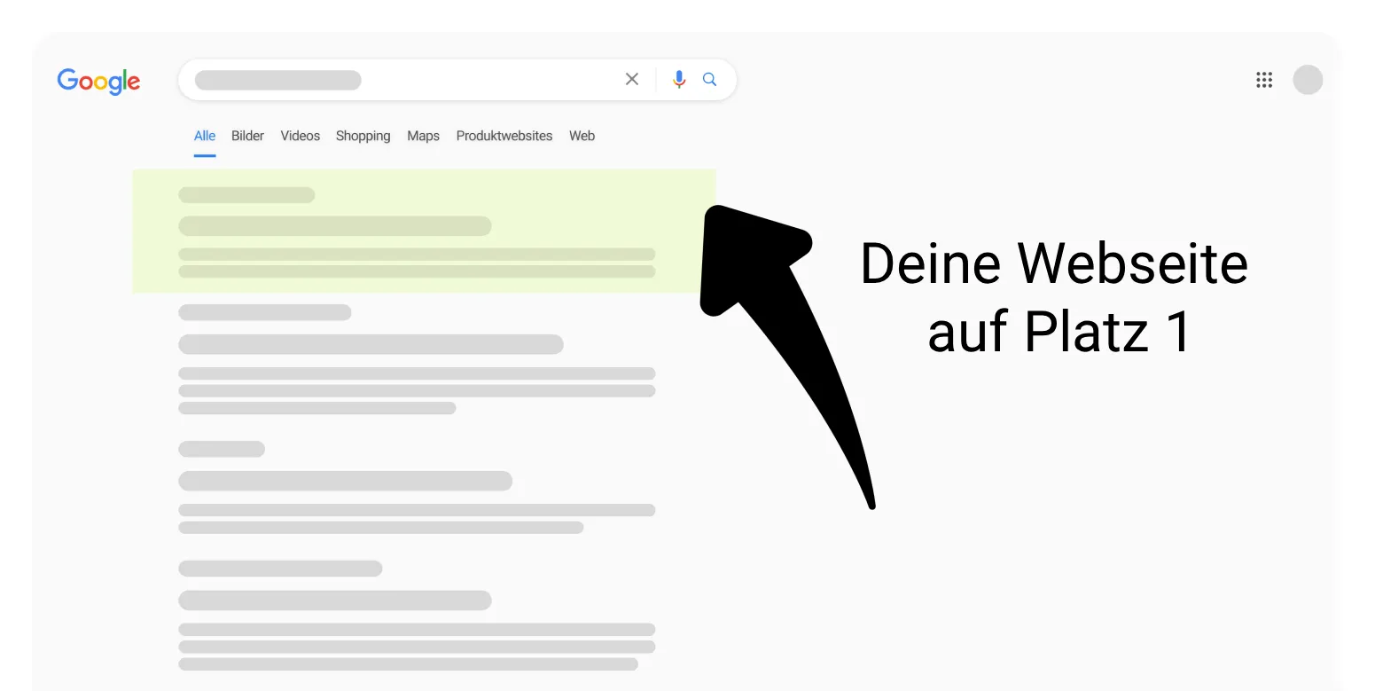 SEO Agentur Schweiz erzielt Top-Rankings bei Google – Beispiel: Webseite auf Platz 1 in den Suchergebnissen.